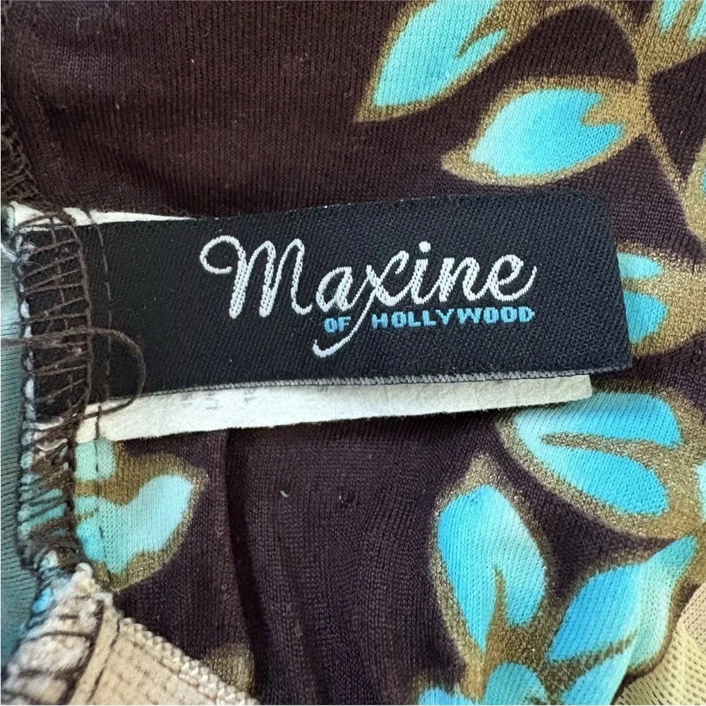 Maxine of Hollywood Floral Shirred One Piece Swimsuit Womens Size‎ 16 (616)
